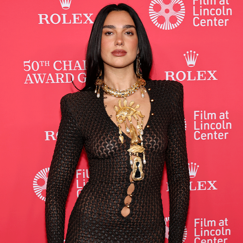Dua Lipa Goes Sculptural in Schiaparelli at the 50th Chaplin Gala
